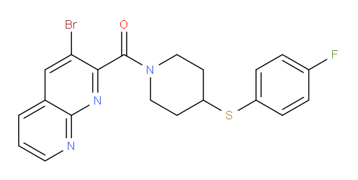 (3-bromo-1,8-naphthyridin-2-yl)(4-((4-fluorophenyl)thio)piperidin-1-yl)methanone