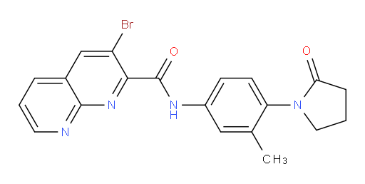 3-bromo-N-(3-methyl-4-(2-oxopyrrolidin-1-yl)phenyl)-1,8-naphthyridine-2-carboxamide