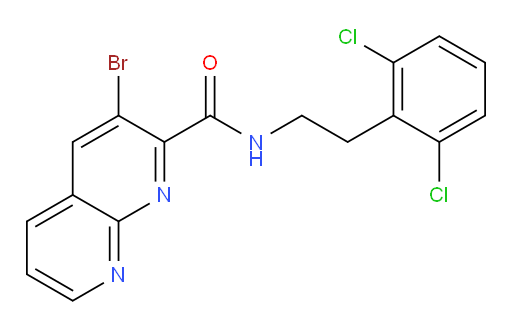 3-bromo-N-(2,6-dichlorophenethyl)-1,8-naphthyridine-2-carboxamide