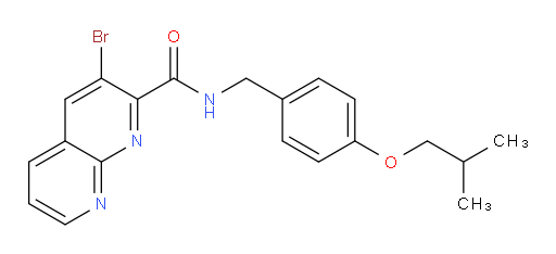 3-bromo-N-(4-isobutoxybenzyl)-1,8-naphthyridine-2-carboxamide