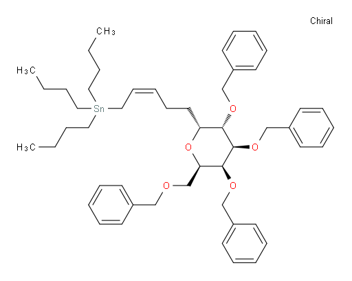 tributyl((Z)-5-((2R,3S,4R,5S,6R)-3,4,5-tris(benzyloxy)-6-((benzyloxy)methyl)tetrahydro-2H-pyran-2-yl)pent-2-en-1-yl)stannane