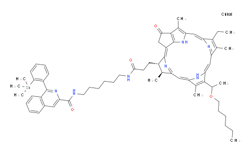(3S,4S)-14-Ethyl-9-[1-(hexyloxy)ethyl]-4,8,13,18-tetramethyl-20-oxo-N-[6-[[[1-[2-(trimethylstannyl)phenyl]-3-isoquinolinyl]carbonyl]amino]hexyl]-3-phorbinepropanamide