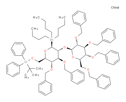 (((2R,3R,4S,5R,6S)-3,4-bis(benzyloxy)-6-(tributylstannyl)-5-(((2S,3R,4S,5R,6R)-3,4,5-tris(benzyloxy)-6-((benzyloxy)methyl)tetrahydro-2H-pyran-2-yl)oxy)tetrahydro-2H-pyran-2-yl)methoxy)(tert-butyl)diphenylsilane