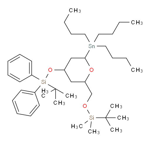 tert-butyl((2-(((tert-butyldimethylsilyl)oxy)methyl)-6-(tributylstannyl)tetrahydro-2H-pyran-4-yl)oxy)diphenylsilane