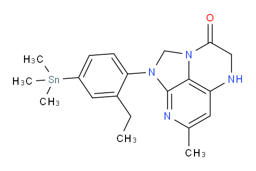 1-(2-ethyl-4-(trimethylstannyl)phenyl)-7-methyl-4,5-dihydro-1H-1,2a,5,8-tetraazaacenaphthylen-3(2H)-one