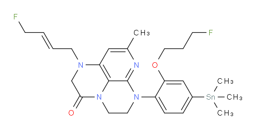 (E)-1-(4-氟丁-2-烯-1-基)-6-(2-(3-氟丙氧基)-4-(三甲基锡基)苯基)-8-甲基-1,2,5,6-四氢-1,3a,6,7-四氮杂ph烯醛en-3(4H)-酮