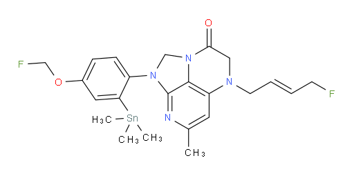 (E)-5-(4-fluorobut-2-en-1-yl)-1-(4-(fluoromethoxy)-2-(trimethylstannyl)phenyl)-7-methyl-4,5-dihydro-1H-1,2a,5,8-tetraazaacenaphthylen-3(2H)-one