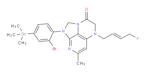 (E)-1-(2-bromo-4-(trimethylstannyl)phenyl)-5-(4-fluorobut-2-en-1-yl)-7-methyl-4,5-dihydro-1H-1,2a,5,8-tetraazaacenaphthylen-3(2H)-one