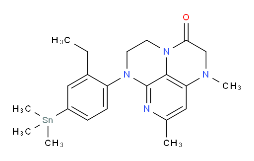 6-(2-ethyl-4-(trimethylstannyl)phenyl)-1,8-dimethyl-1,2,5,6-tetrahydro-1,3a,6,7-tetraazaphenalen-3(4H)-one