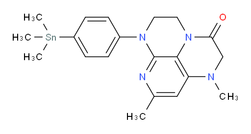 1,8-dimethyl-6-(4-(trimethylstannyl)phenyl)-1,2,5,6-tetrahydro-1,3a,6,7-tetraazaphenalen-3(4H)-one