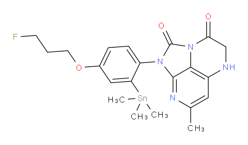 1-(4-(3-fluoropropoxy)-2-(trimethylstannyl)phenyl)-7-methyl-4,5-dihydro-1H-1,2a,5,8-tetraazaacenaphthylene-2,3-dione