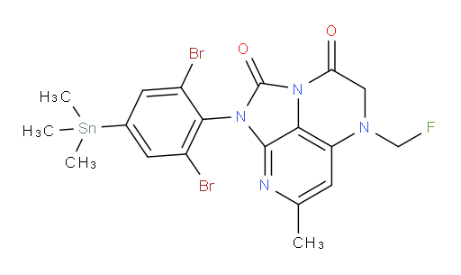 1-(2,6-dibromo-4-(trimethylstannyl)phenyl)-5-(fluoromethyl)-7-methyl-4,5-dihydro-1H-1,2a,5,8-tetraazaacenaphthylene-2,3-dione