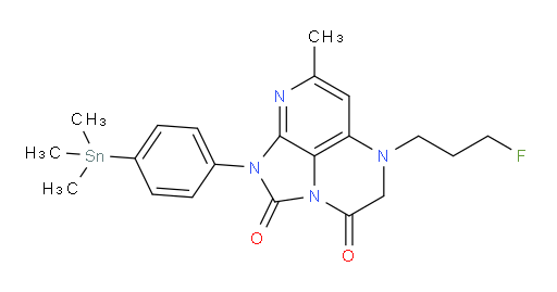 5-(3-fluoropropyl)-7-methyl-1-(4-(trimethylstannyl)phenyl)-4,5-dihydro-1H-1,2a,5,8-tetraazaacenaphthylene-2,3-dione