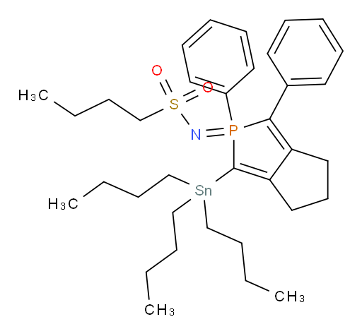 N-[2,4,5,6-Tetrahydro-1,2-diphenyl-3-(tributylstannyl)-2λ5-cyclopenta[c]phosphol-2-ylidene]-1-butanesulfonamide
