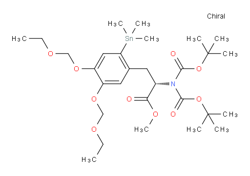 N,N-Bis[(1,1-dimethylethoxy)carbonyl]-5-(ethoxymethoxy)-O-(ethoxymethyl)-2-(trimethylstannyl)-L-tyrosine methyl ester