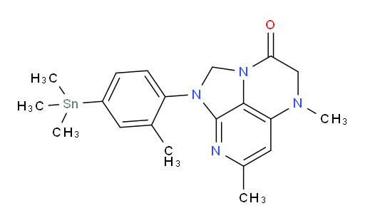 5,7-dimethyl-1-(2-methyl-4-(trimethylstannyl)phenyl)-4,5-dihydro-1H-1,2a,5,8-tetraazaacenaphthylen-3(2H)-one