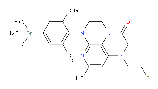 6-(2,6-dimethyl-4-(trimethylstannyl)phenyl)-1-(2-fluoroethyl)-8-methyl-1,2,5,6-tetrahydro-1,3a,6,7-tetraazaphenalen-3(4H)-one