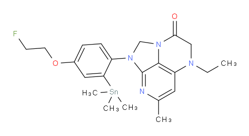 5-ethyl-1-(4-(2-fluoroethoxy)-2-(trimethylstannyl)phenyl)-7-methyl-4,5-dihydro-1H-1,2a,5,8-tetraazaacenaphthylen-3(2H)-one