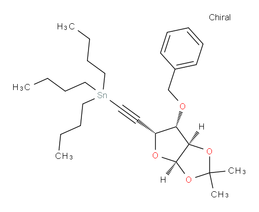 (((3aR,5R,6S,6aR)-6-(benzyloxy)-2,2-dimethyltetrahydrofuro[2,3-d][1,3]dioxol-5-yl)ethynyl)tributylstannane