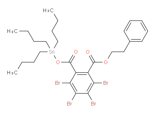 1-phenethyl 2-(tributylstannyl) 3,4,5,6-tetrabromophthalate