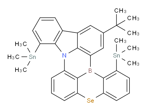 14-(tert-butyl)-1,9-bis(trimethylstannyl)-5-selena-8b-aza-15b-borabenzo[a]naphtho[1,2,3-hi]aceanthrylene