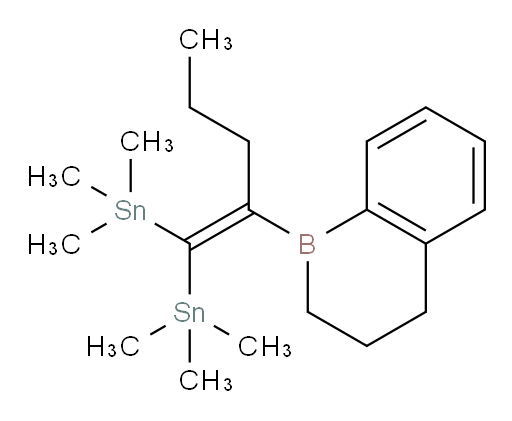 (2-(3,4-dihydrobenzo[b]borinin-1(2H)-yl)pent-1-ene-1,1-diyl)bis(trimethylstannane)