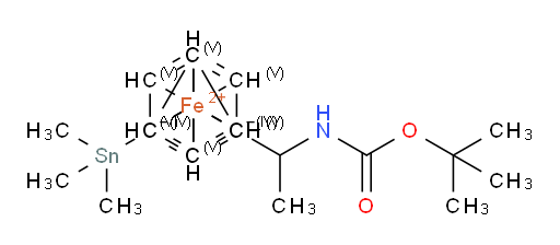 Ferrocene, 1-[(1R)-1-[[(1,1-dimethylethoxy)carbonyl]amino]ethyl]-1′-(trimethylstannyl)-
