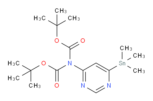 1,3-Bis(1,1-dimethylethyl) 2-[6-(trimethylstannyl)-4-pyrimidinyl]imidodicarbonate