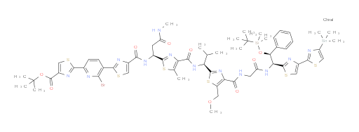 tert-butyl 2-(6-bromo-5-(4-(((S)-1-(4-(((S)-1-(4-((2-(((1S,2S)-2-((tert-butyldimethylsilyl)oxy)-2-phenyl-1-(4-(trimethylstannyl)-[2,4'-bithiazol]-2'-yl)ethyl)amino)-2-oxoethyl)carbamoyl)-5-(methoxymethyl)thiazol-2-yl)-2-methylpropyl)carbamoyl)-5-methylthiazol-2-yl)-3-(methylamino)-3-oxopropyl)carbamoyl)thiazol-2-yl)pyridin-2-yl)thiazole-4-carboxylate