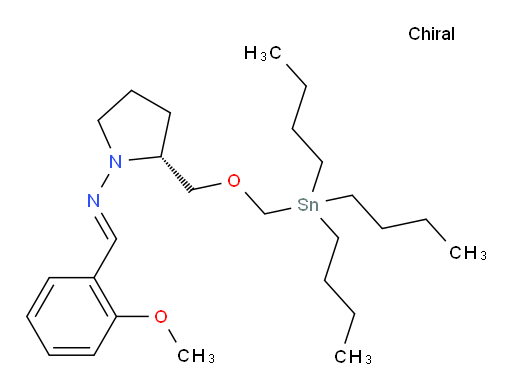 (R,E)-N-(2-methoxybenzylidene)-2-(((tributylstannyl)methoxy)methyl)pyrrolidin-1-amine