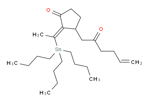 (E)-3-(2-氧代己-5-烯-1-基)-2-(1-(三丁基锡基)乙亚基)环戊酮