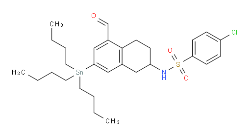 4-氯-N-(5-醛基-7-(三丁基锡基)-1,2,3,4-四氢萘-2-基)苯磺酰胺