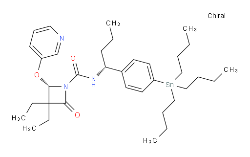 (S)-3,3-二乙基-2-氧代-4-(吡啶-3-氧基)-N-((R)-1-(4-(三丁基锡基)苯基)丁基)氮杂环丁烷-1-甲酰胺