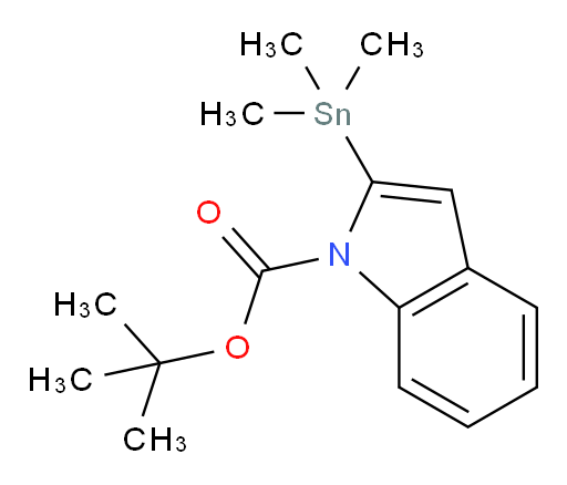 叔丁基 2-(三甲基锡基)-1H-吲哚-1-甲酸酯