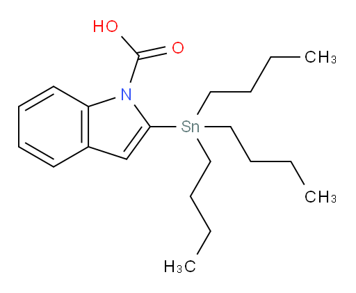 2-(三丁基锡基)-1H-吲哚-1-甲酸