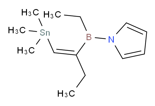 (E)-1-(乙基(1-(三甲基锡基)丁-1-烯-2-基)boryl)-1H-吡咯