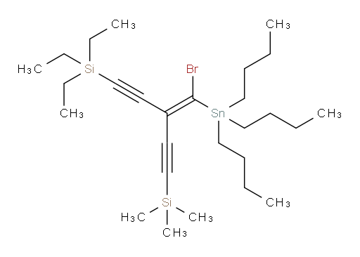 (E)-(3-(溴(三丁基锡基)亚甲基)-5-(三乙基硅基)戊-1,4-二炔-1-基)三甲基硅烷