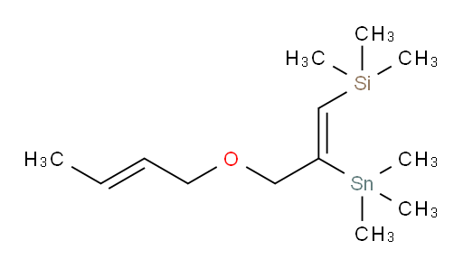 ((Z)-3-((E)-but-2-en-1-yloxy)-2-(trimethylstannyl)prop-1-en-1-yl)trimethylsilane