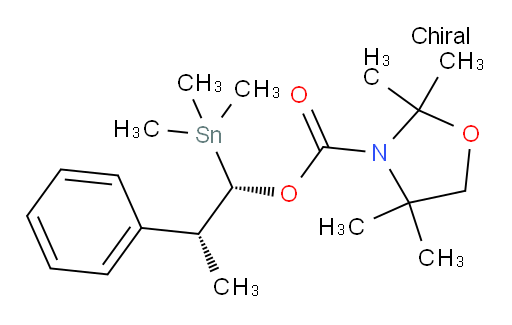 (1S,2R)-2-苯基-1-(三甲基锡基)丙基 2,2,4,4-四甲基噁唑烷-3-甲酸酯