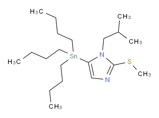 1-异丁基-2-(甲基硫基)-5-(三丁基锡基)-1H-咪唑