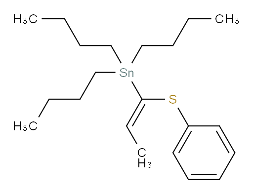 (E)-tributyl(1-(phenylthio)prop-1-en-1-yl)stannane