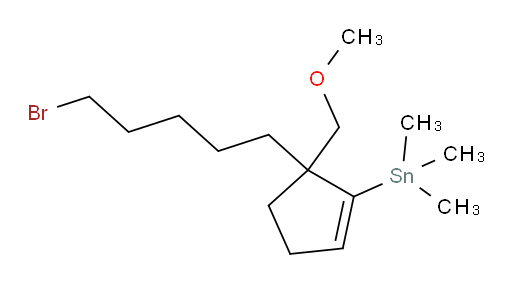 (5-(5-溴戊基)-5-(甲氧基甲基)环戊-1-烯-1-基)三甲基锡烷