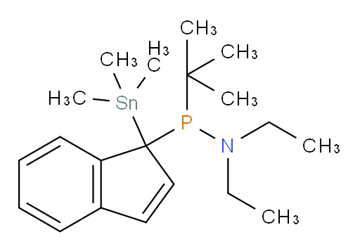 1-叔丁基-N,N-二乙基-1-(1-(三甲基锡基)-1H-茚-1-基)phosphin胺