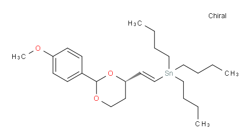 三丁基((E)-2-((4S)-2-(4-甲氧基苯基)-1,3-二噁烷-4-基)乙烯基)锡烷