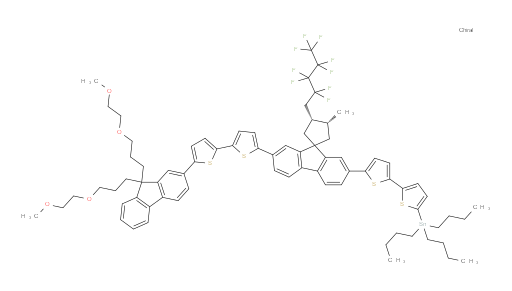 (5'-((3R,4R)-2'-(5'-(9,9-双(3-(2-甲氧基乙氧基)丙基)-9H-芴-2-基)-[2,2'-联噻吩]-5-基)-3-甲基-4-(2,2,3,3,4,4,5,5,5-九氟戊基)螺[环戊烷-1,9'-fluoren]-7'-基)-[2,2'-联噻吩]-5-基)三丁基锡烷