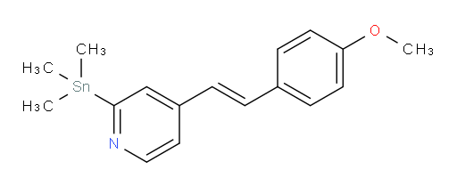 (E)-4-(4-甲氧基苯乙烯基)-2-(三甲基锡基)吡啶