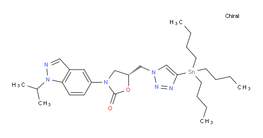 (R)-3-(1-异丙基-1H-吲唑-5-基)-5-((4-(三丁基锡基)-1H-1,2,3-三氮唑-1-基)甲基)噁唑烷-2-酮