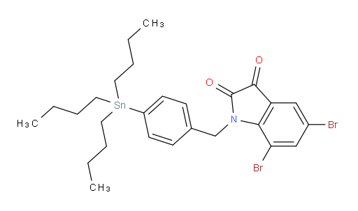 5,7-二溴-1-(4-(三丁基锡基)苄基)吲哚啉-2,3-二酮