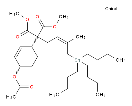 二甲基 2-((1R,4S)-4-乙酰氧基环己-2-烯-1-基)-2-((Z)-3-甲基-4-(三丁基锡基)丁-2-烯-1-基)丙二酸酯