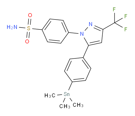 4-(3-(三氟甲基)-5-(4-(三甲基锡基)苯基)-1H-吡唑-1-基)苯磺酰胺